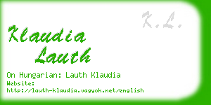 klaudia lauth business card